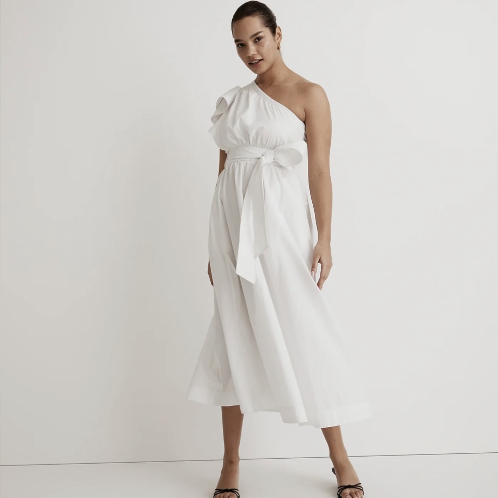 NWT Madewell One-Shoulder Dress, 8